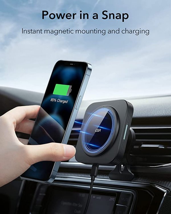chargeur support magnétique auto iPhone magsafe